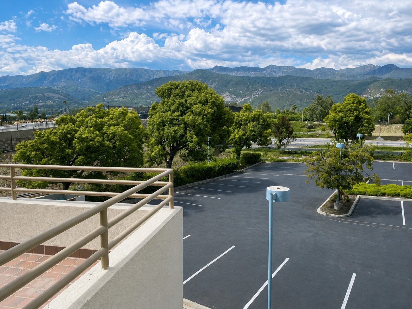 The view north to the Santa Ynez Mountains