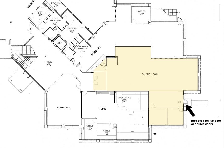 Suite 100C — ground floor plan
